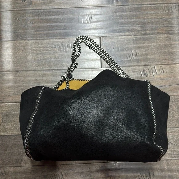 Stella McCartney Falabella large tire Black Vegan leather Chain Shoulder Bag - Picture 1 of 5